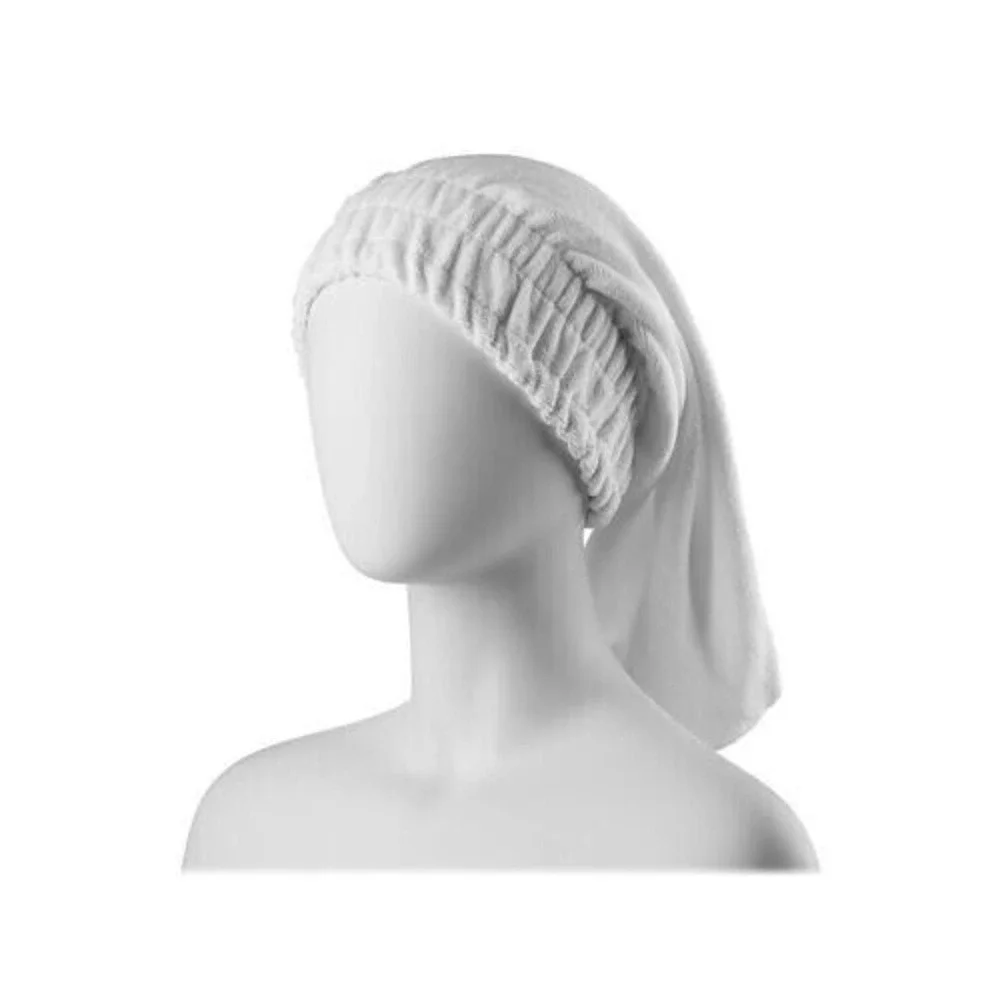 Conair Hair Towel and Scrunchie Set Basik Edition White Microfiber